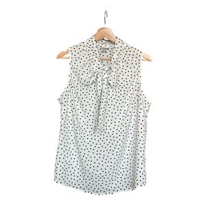 A New Day Black and White Polka Dot Blouse